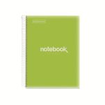 Notebook Emotions, Couverture souple, A4, séyès, 80 feuilles de 1 couleur, Miquelrius, Lime.