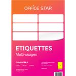 Office Star - 100 Étiquettes jaune fluo - 210 x 297 mm
