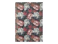 Oberthur Baroque - Cahier de notes - A5 (148 x 210 mm) - 100 feuilles / 200 pages - papier ivoire - doublé - fleurs - couverture rouge