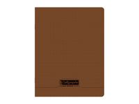 Calligraphe 8000 - Cahier polypro - 17 x 22 cm - 96 pages - grands carreaux (Seyes) - marron