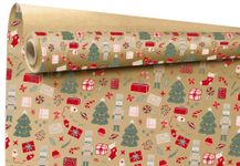 Rouleau papier cadeau kraft Noella brun 0,70 x 50 m