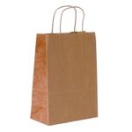 Sac kraft poignées torsadées Jungle terracotta -  18 x 8 x 24 cm