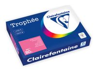 Clairefontaine Trophée -Papier - rose intense - A4 (210 x 297 mm) - 80 g/m² - Ramette de 500 feuilles
