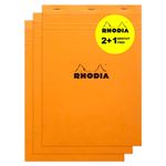 Rhodia - 2 Blocs notes N°18 - 80 feuilles - 80 g - petits carreaux + 1 gratuit
