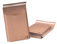 E.PACK La Couronne - Pochette à soufflets bulles d'air papier - Tricouche 250X350X90 - 100 gr - brun - bande auto-adhésive