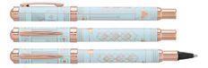 Roller ENZO VARINI "Palazzo Graphic" Bleu clair, motifs et attributs rose gold