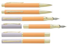 Parure : plume + bille ENZO VARINI "Plumo Céramique" Lila Orange, motifs et attributs dorés