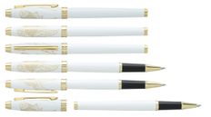 Roller ENZO VARINI "Taormina XL Océan" Blanc, motif Poisson et attributs dorés