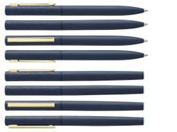 Parure bille + plume HECHTER PARIS "Linéaire Wood" coloris bleu 