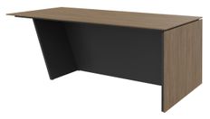 Bureau KHEOPS avec pied droit à droite - L200 - plateau imitation noyer - structure carbone