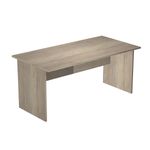 Bureau droit Trend - L160 - Pieds panneaux - plateau imitation chêne canadien