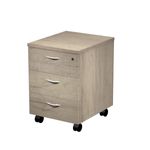 Caisson mobile Trend - L43xP52xH59,5 cm - 3 tiroirs - imitation chêne canadien