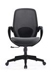 Fauteuil de bureau RIO - accoudoirs fixes - noir