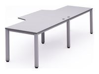 Rocada Executive - Mesa doble - L360 cm - gris - aluminio base