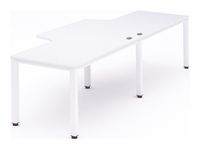 Rocada Executive - Mesa doble - L360 cm - blanco - blanco base