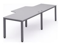 Rocada Executive - Mesa doble - L360 cm - gris - antracita base