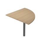 Angle de liaison à 90° pour Bureau Trend - pied anthacite - plateau imitation chêne