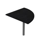 Artarredi Presto - Componente de mesa - esquina de 90° (redondeada) - negro ceniza - RAL 7016, antracita mate base