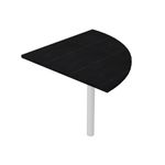 Artarredi Presto - Componente de mesa - esquina de 90° (redondeada) - negro ceniza - cromo base