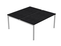 Artarredi Presto Venere Plus - Estación de trabajo - rectangular - negro ceniza - gris aluminio base