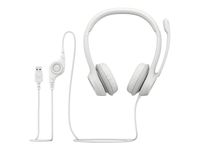 Logitech H390 - Casque filaire avec micro - USB-A  - blanc cassé