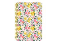 Oberthur Bali - Cahier de notes - fil-o - B6 (125 x 176 mm) - 100 feuilles / 200 pages - papier ivoire - doublé - floral - couverture jaune