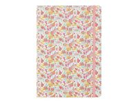 Oberthur Caracas - Cahier de notes - A5 (148 x 210 mm) - 100 feuilles / 200 pages - papier ivoire - doublé - orange flowers - couverture orange