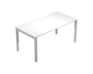 Bureau droit Trend - L120 - pieds arches - plateau blanc