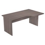 Bureau compact Trend - L160 cm - retour à droite - pieds panneaux - plateau imitation frêne toscan (pied de renfort obligatoire à rajouter - non inclus)