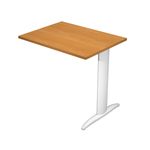 Retour direct pour Bureau Trend pieds métal - L80 - plateau imitation noyer clair - pieds alu