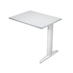 Retour direct pour Bureau Trend pieds métal - L80 - plateau gris - pieds alu