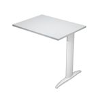 Retour direct pour Bureau Trend pieds métal - L80 - plateau gris - pieds effet chromé