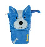Trousse pot a crayons spa peluche 1 compartiment chien - Hamelin