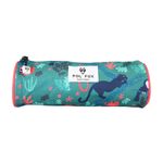 Trousse ronde Jungle- 2 compartiments- vert- Pol Fox