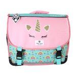 Cartable 38 cm Rainbow- 2 compartiments- vert turquoise-  Pol Fox