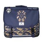 Cartable 38 cm Lion- 2 compartiments- marine-  Pol Fox