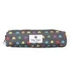 Trousse rectangulaire Space Invader- 2 compartiments- gris- Pol Fox