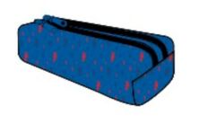 Trousse rectangulaire Wonder Fox- 2 compartiments- bleu- Pol Fox