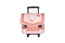 Cartable à roulettes BELLA SARA DREAM FLOWERS-2 compartiments- rose- Kid'Abord
