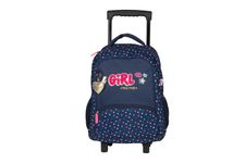 Sac à dos à roulettes KIP YOU ROCK-2 compartiments- marine- Kid'Abord