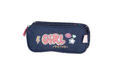 Trousse 2 compartiments KIP YOU ROCK - marine- Kid'Abord