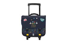Cartable à roulettes KIP PRESS START-2 compartiments-marine- Kid'Abord 
