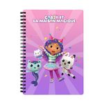 Cahier de texte Gabby et la maison magique  - 18x22 cm - violet - Bagtrotter