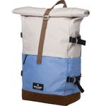 Sac à dos WALKER "Roll Up Pure Eco" - 2 compartiments coloris Popcorn / Niagara