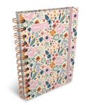 Agenda RDC reliure spirale année scolaire BOUCHUT "Motifs fleurettes" 12,5 x 17,5 cm