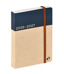 Quo Vadis - Agenda année scolaire - 2026-2027 - Eurotextagenda Recyclé - Journalier - Multilingue - Bleu - 12 mois de août à juillet - 12x17 cm - Papier Clairefontaine recyclé - Fabrication française