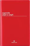 Agenda Boréal - 1 semaine sur 2 pages - 10 x 15 cm - rouge - Oberthur