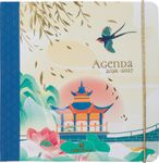 Agenda à élastique Sakura - 1 semaine sur 2 pages - 16,5 x 16,5 cm - temple - Oberthur