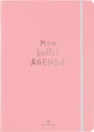 Bullet Agenda - 1 semaine sur 2 pages - 15 x 21 cm - rose pale - Oberthur
