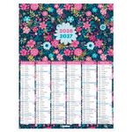 Calendrier Petites Fleurs - 6 mois par face - 32 x 42 cm - Oberthur